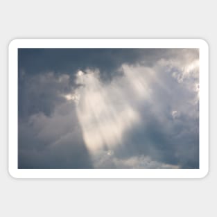 Vivid sunbeam light ray from clouds Sticker